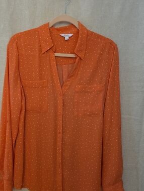 Candie's Orange Polka Dot Top